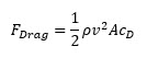 Equation Drag Force