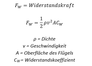 Berechnung Widerstandskraft Formel